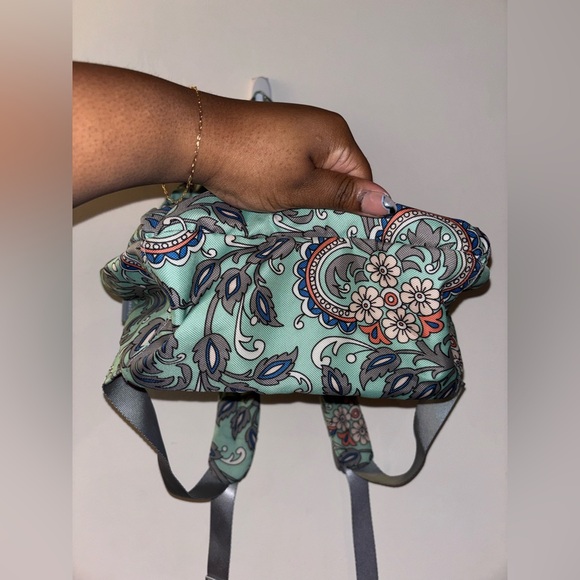 Vera Bradley Teal Paisley Backpack - Picture 4 of 6